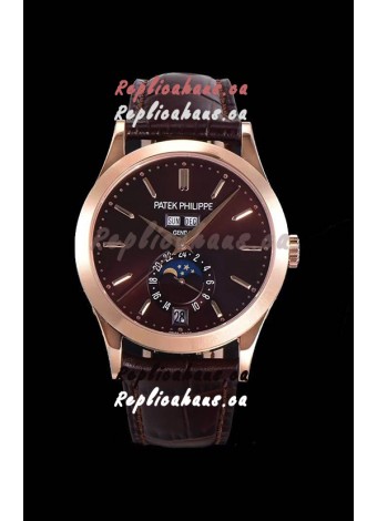 Patek Philippe Annual Calendar 5396R-012 Complications Swiss Replica Watch in Brown Dial 