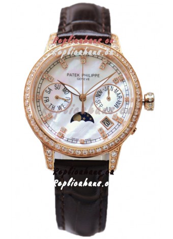 Patek Philippe Grand Complications Ladies First Perpetual Calendaer Rose Gold Swiss Replica Watch 