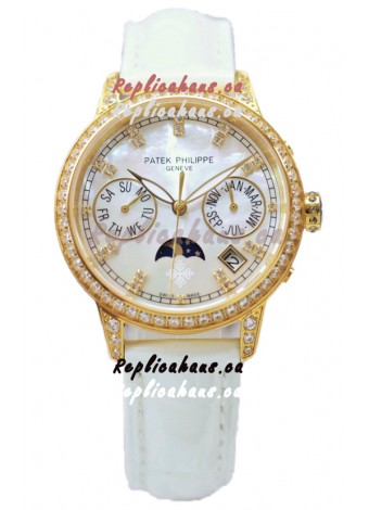 Patek Philippe Grand Complications Ladies First Perpetual Calendaer Yellow Gold Swiss Replica Watch 