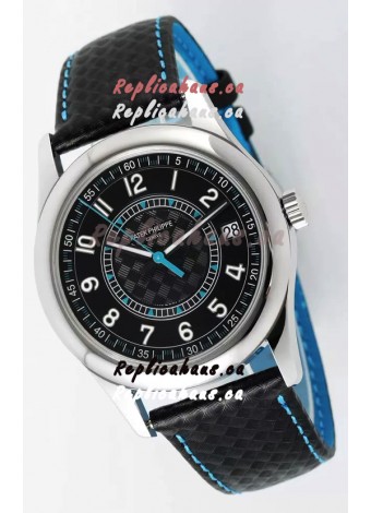 Patek Philippe Calatrava 6007 Black Dial Blue Hands 904L Steel Casing 1:1 Mirror Replica Watch
