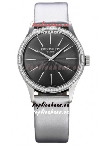 Patek Philippe Calatrava 4997 Ladies Steel Case Grey Dial with Swiss Automatic Movement Watch