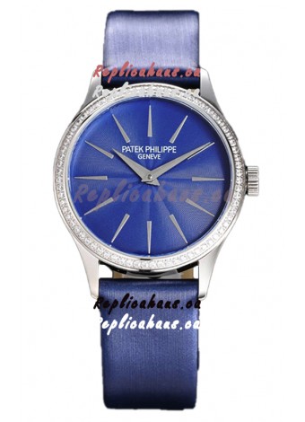 Patek Philippe Calatrava 4997 Ladies Steel Case Blue Dial with Swiss Automatic Movement Watch