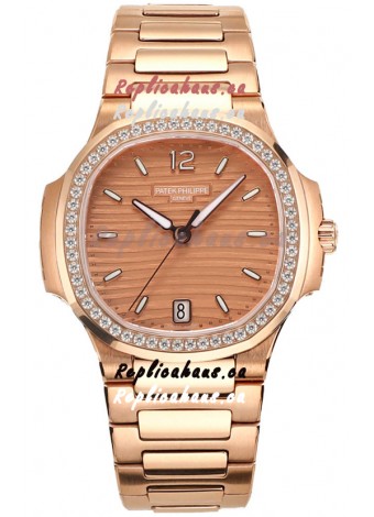 Patek Philippe Nautilus 7118R 35MM 1:1 Rose Gold Case & Dial 1:1 Mirror Replica Watch