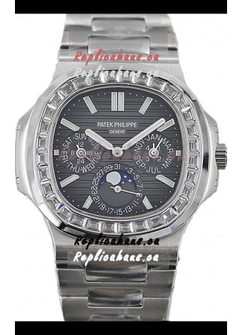 Patek Philippe Nautilus 5740 Perpetual Calendar Stainless Steel Grey Dial Swiss Replica Watch 
