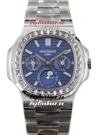 Patek Philippe Nautilus 5740 Perpetual Calendar Stainless Steel Blue Dial Swiss Replica Watch 