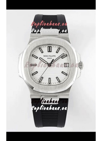 Patek Philippe Nautilus 5711/1A-011 1:1 Mirror Swiss Replica Watch in White Dial 904L Steel