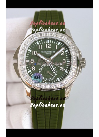 Patek Philippe Super Clone Aquanaut 5164A 1:1 Mirror Watch Green Dial Swiss Replica