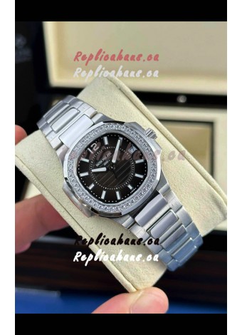 Patek Philippe Nautilus Super Clone 7010 32MM 1:1 Mirror Replica Black Dial 