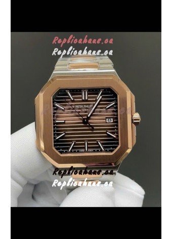 Patek Philippe Cubitus 5821 Two Tone Casing Brown Dial Swiss Replica Watch 