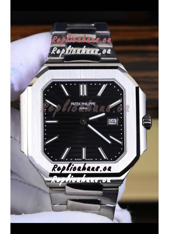 Patek Philippe Cubitus 5821 904L Steel Casing Black Dial Swiss Replica Watch 