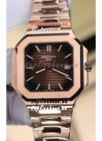 Patek Philippe Cubitus 5821 Rose Gold Brown Dial Swiss Replica Watch