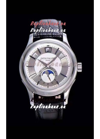 Patek Philippe 5205-001 Complications MoonPhase 1:1 Mirror Swiss Replica Watch Steel Grey Dial