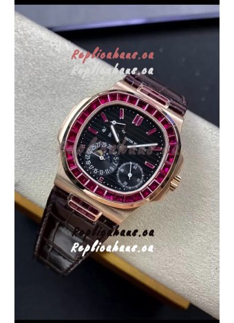 Patek Philippe Nautilus 5724R 1:1 Quality Swiss Replica Watch in Black Dial