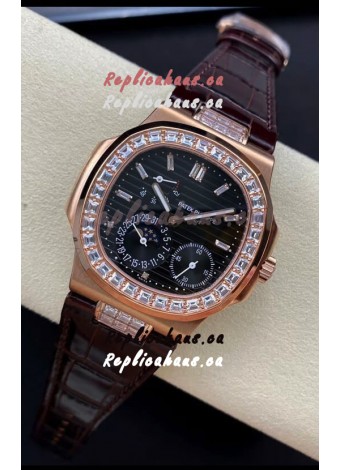 Patek Philippe Nautilus 5712R 1:1 Quality Swiss Replica Watch in Black Dial