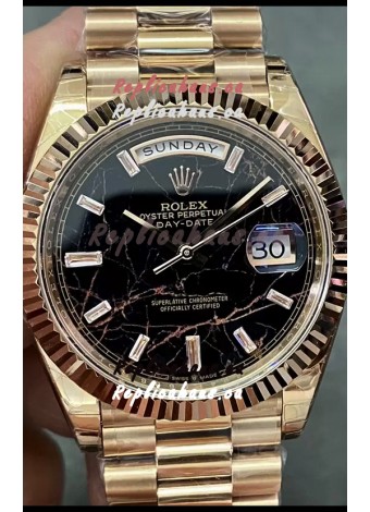 Rolex Day Date Presidential 18K Rose Gold Watch 40MM - Eisenkiesel Dial 1:1 Mirror Quality