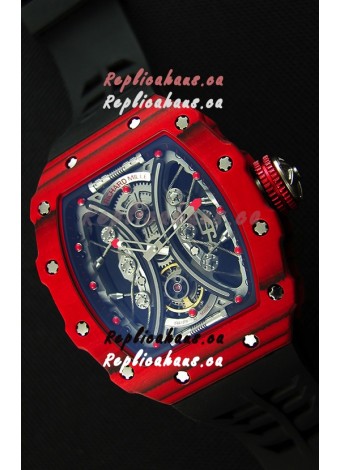 Richard Mille RM53-01 Pablo Mac Donough Red Carbon Case Swiss Replica Watch 