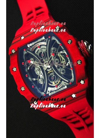 Richard Mille RM53-01 Pablo Mac Donough Red Carbon Case Swiss Replica Watch 