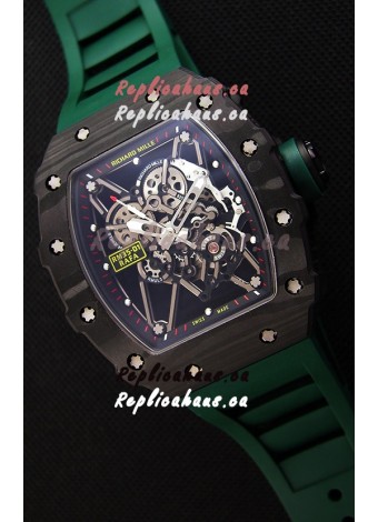 Richard Mille RM35-01 Rafael Nadal Forged Carbon Case with Green Strap 