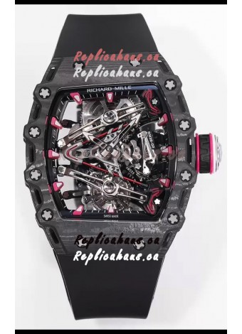 Richard Mille RM38-02 Carbon Casing Bubba Watson Black Rubber Tourbillon Movement 1:1 Mirror Replica
