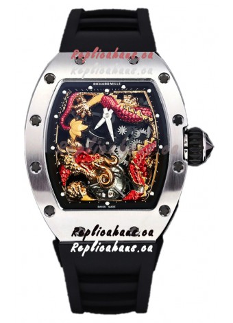 Richard Mille RM057 Dragon Dial Stainless Steel Watch in Swiss Automatic Movement