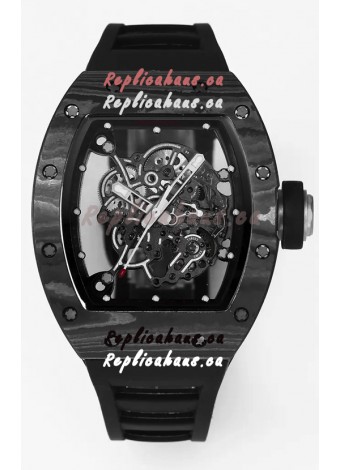 Richard Mille RM055 Black Carbon Casing 1:1 Superclone Genuine Tourbillon Watch 