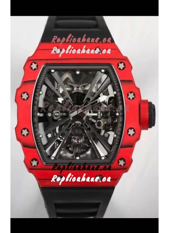 Richard Mille RM12-01 Carbon Fiber Case Genuine Tourbillon Movement 1:1 Mirror Replica Watch
