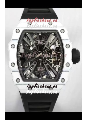Richard Mille RM12-01 White Carbon Fiber Case Genuine Tourbillon Movement 1:1 Mirror Replica Watch