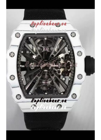Richard Mille RM12-01 White Carbon Fiber Case Genuine Tourbillon Movement 1:1 Mirror Replica Watch