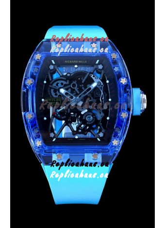 Richard Mille RM35-01 Transparent Sapphires Casing with Genuine Tourbillon Super Clone Watch