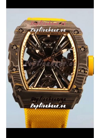 Richard Mille RM12-01 Carbon Fiber Case Genuine Tourbillon Movement 1:1 Mirror Replica Watch