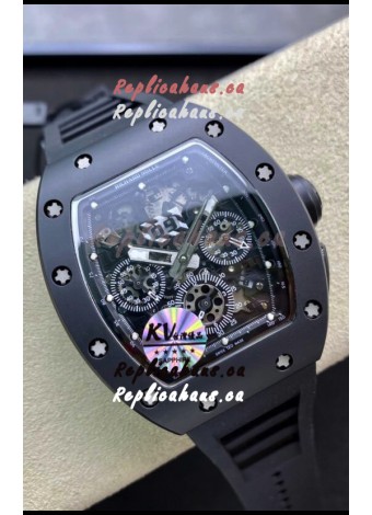 Richard Mille RM011 Felipe Massa 1:1 Mirror Black Ceramic Case Watch 
