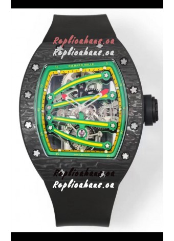 Richard Mille Super Clone RM59-01 Carbon NTPT Case Green Dial Swiss Replica Watch