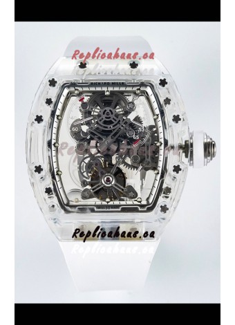 Richard Mille Super Clone 56-01 Transparent Sapphires Casing with Genuine Tourbillon Watch