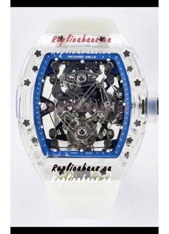 Richard Mille Super Clone 56-01 Transparent Sapphires Casing with Genuine Tourbillon Watch