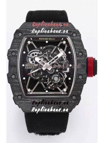 Richard Mille RM35-01 Rafael Nadal Carbon Fiber Casing with Genuine Tourbillon Super Clone Watch
