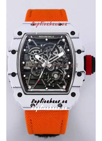 Richard Mille RM35-01 Rafael Nadal Carbon Fiber Casing with Genuine Tourbillon Super Clone Watch