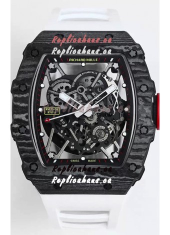 Richard Mille RM35-02 Rafael Nadal Carbon Fiber Casing with Genuine Tourbillon Super Clone Watch