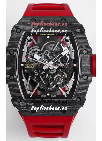 Richard Mille RM35-02 Rafael Nadal Carbon Fiber Casing with Genuine Tourbillon Super Clone Watch
