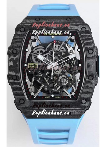 Richard Mille RM35-02 Rafael Nadal Carbon Fiber Casing with Genuine Tourbillon Super Clone Watch