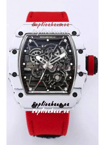 Richard Mille RM35-01 Rafael Nadal Carbon Fiber Casing with Genuine Tourbillon Super Clone Watch