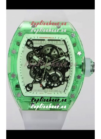Richard Mille RM055 Transparent Sapphires Casing with Genuine Tourbillon Super Clone Watch