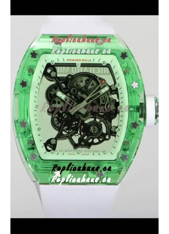 Richard Mille RM055 Transparent Sapphires Casing with Genuine Tourbillon Super Clone Watch