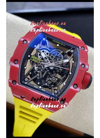 Richard Mille RM35-02 Rafael Nadal Red Carbon Fiber Casing with Genuine Tourbillon Super Clone Watch