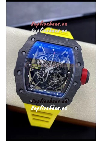 Richard Mille RM35-02 Rafael Nadal Carbon Fiber Casing with Genuine Tourbillon Super Clone Watch