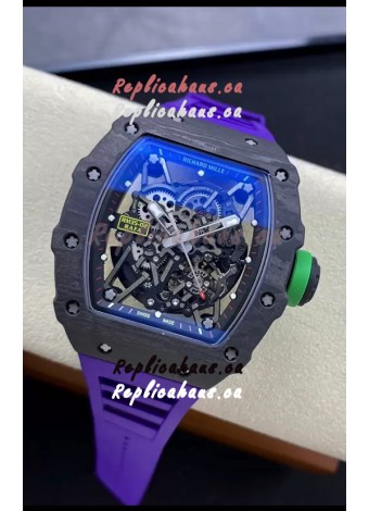 Richard Mille RM35-02 Rafael Nadal Carbon Fiber Casing with Genuine Tourbillon Super Clone Watch