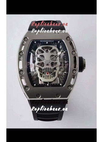 Richard Mille RM052 Skull Genuine Tourbillon Edition Watch in Titanium Casing 