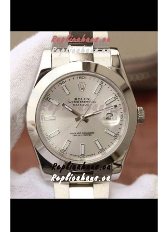 Rolex Datejust 41MM Cal.3135 Movement Swiss Replica Watch in 904L Steel / Steel Dial