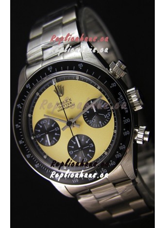 Rolex Daytona Vintage REF 6264 Off-White Dial Swiss Replica Watch - 904L Steel Watch 