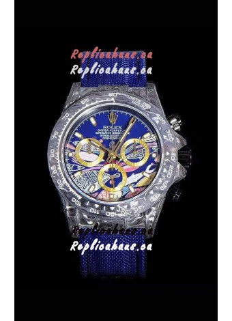Rolex Daytona CHRONUSART Forged Cabon Casing 1:1 Mirror Replica Multicolored Dial