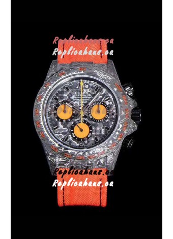 Rolex Daytona DiW Forged Cabon Casing 1:1 Mirror Replica Black Carbon Dial